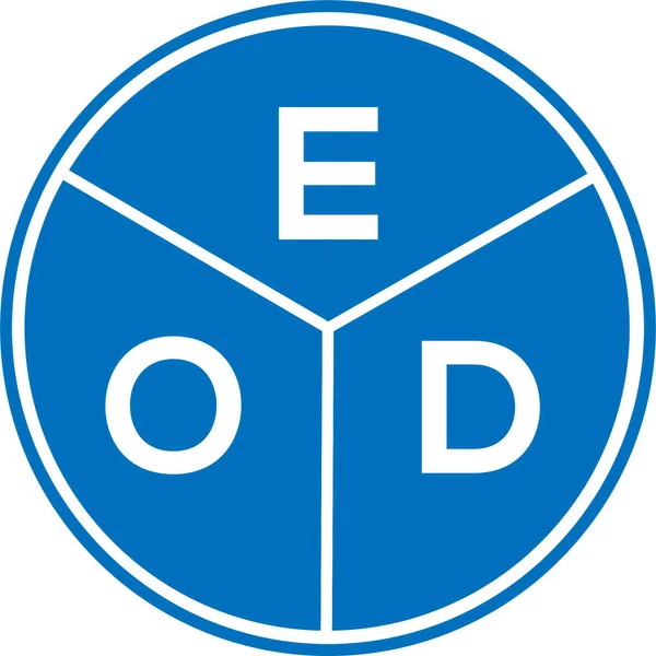 Projekt Logo Litery Eod Białym Tle Koncepcja Logo Kreatywnego Okręgu — Wektor stockowy