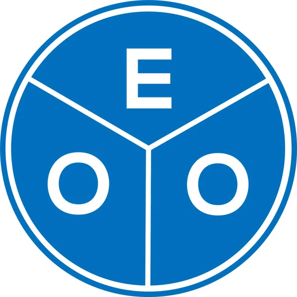 Projekt Logo Liter Eoo Białym Tle Koncepcja Logo Kreatywnego Okręgu — Wektor stockowy