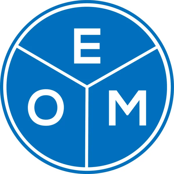 Eom Lettre Logo Design Sur Fond Blanc Eom Cercle Créatif — Image vectorielle