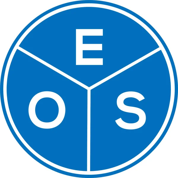 Eos Diseño Del Logotipo Letra Sobre Fondo Blanco Eos Creativo — Vector de stock