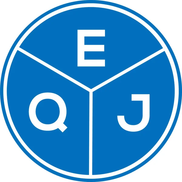 Дизайн Логотипа Eqj Белом Фоне Концепция Логотипа Творческого Круга Eqj — стоковый вектор