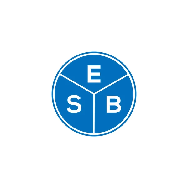 Esb字母标识的白色背景设计 Esb创意圆形字母标识概念 Esb字母设计 — 图库矢量图片