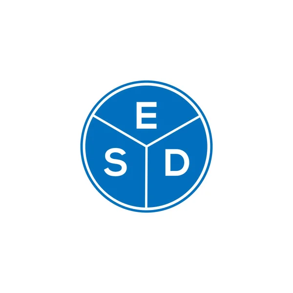 Diseño Del Logotipo Letra Esd Sobre Fondo Blanco Concepto Logotipo — Vector de stock