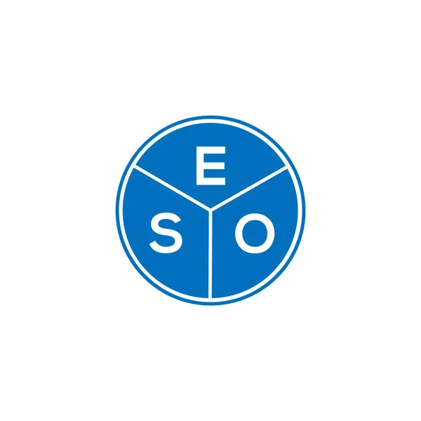 Beyaz Arka Planda Eso Harfi Logo Tasarımı Eso Yaratıcı Daire — Stok Vektör