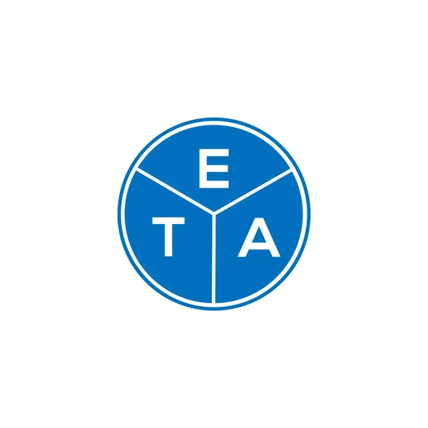 白色背景的Eta字母标识设计 Eta创意圆形字母标识概念 Eta字母设计 — 图库矢量图片