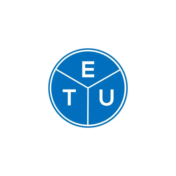 Diseño Del Logotipo Letra Etu Sobre Fondo Blanco Etu Creativo — Vector de stock