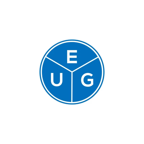 Diseño Del Logotipo Carta Eug Sobre Fondo Blanco Eug Creativo — Vector de stock