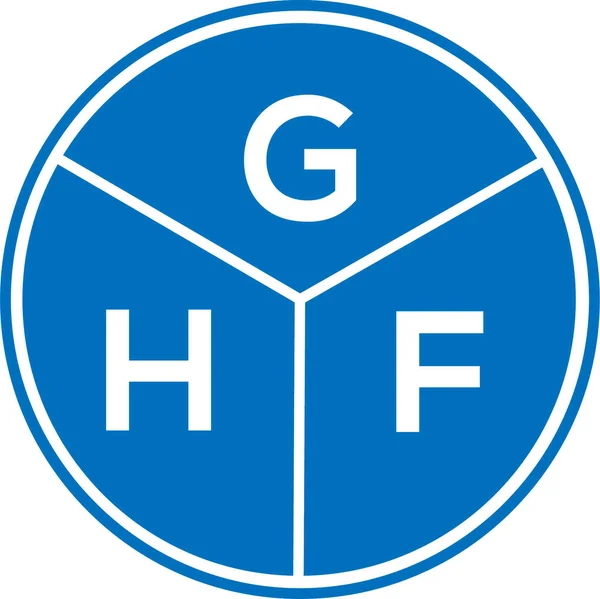ホワイトを基調としたGhfレターロゴデザイン Ghfクリエイティブサークルレターロゴコンセプト Ghf文字デザイン白を基調としたGhf文字ロゴデザイン Ghfクリエイティブサークルレターロゴコンセプト Ghfレターデザイン — ストックベクタ