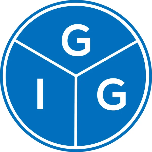 Дизайн Логотипу Літери Gig Білому Тлі Концепція Логотипу Творчого Кола — стоковий вектор
