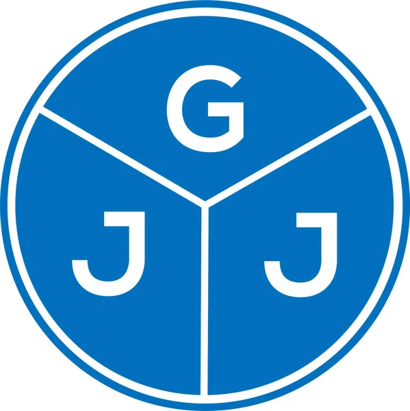 Gjj Buchstabe Logo Design Auf Weißem Hintergrund Gjj Kreativen Kreis — Stockvektor