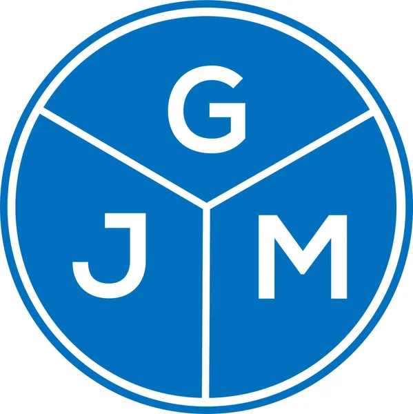 Дизайн Логотипу Літери Gjm Білому Тлі Концепція Логотипу Творчого Кола — стоковий вектор