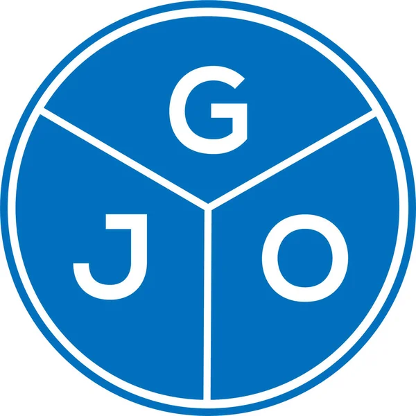 Дизайн Логотипу Літери Gjo Білому Тлі Концепція Логотипу Творчого Кола — стоковий вектор