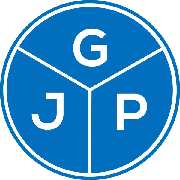 Дизайн Логотипу Літери Gjp Білому Тлі Концепція Логотипу Творчого Кола — стоковий вектор