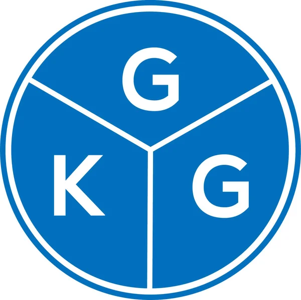 Diseño Del Logotipo Letra Gkg Sobre Fondo Blanco Concepto Logotipo — Vector de stock