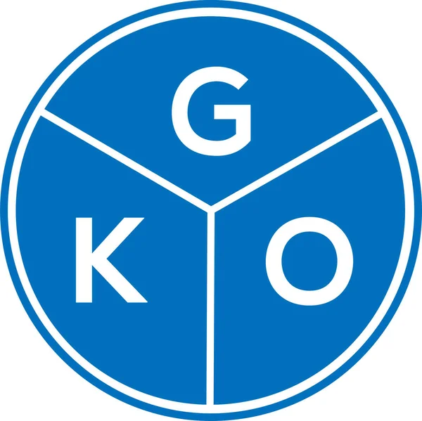 Beyaz arka planda GKO harf logosu tasarımı. GKO yaratıcı daire harfi logosu konsepti. GKO harf tasarımı. Beyaz arkaplanda GKO harfi logo tasarımı. GKO yaratıcı daire harfi logosu konsepti. GKO harf tasarımı.