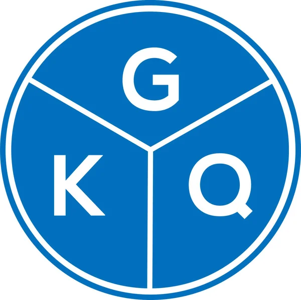 Логотип Буквы Gkq Белом Фоне Концепция Логотипа Творческого Круга Gkq — стоковый вектор