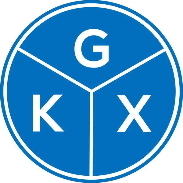 Beyaz arkaplanda GKX harfli logo tasarımı. GKX yaratıcı daire harfi logosu konsepti. GKX harf tasarımı.