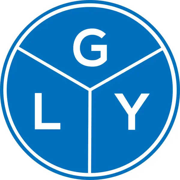 Design Logotipo Carta Gly Fundo Branco Gly Criativo Círculo Carta — Vetor de Stock