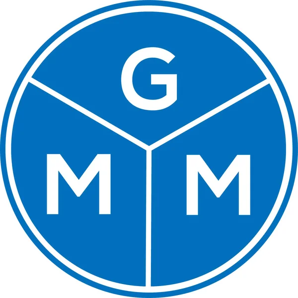 Diseño Del Logotipo Letra Gmm Sobre Fondo Blanco Concepto Logotipo — Vector de stock