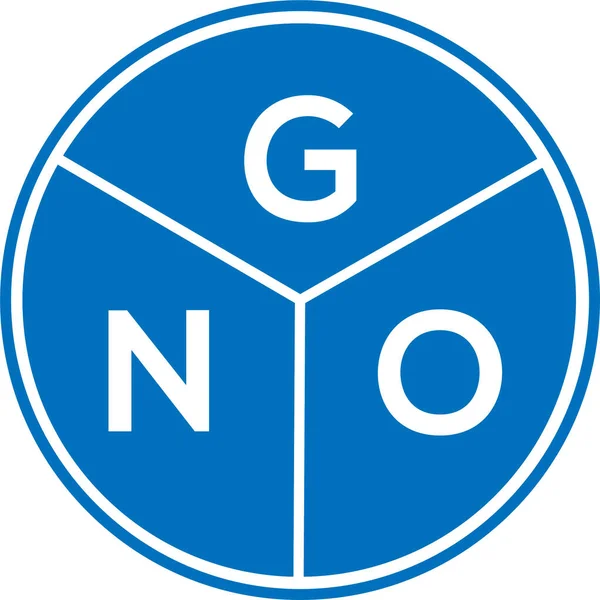 ホワイトを基調としたGnoレターロゴデザイン Gnoクリエイティブサークルレターロゴコンセプト Gno手紙のデザイン白い背景にGno手紙のロゴデザイン Gnoクリエイティブサークルレターロゴコンセプト Gno手紙のデザイン — ストックベクタ