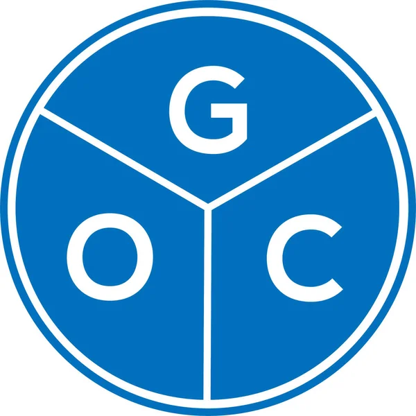 Дизайн Логотипу Літери Goc Білому Тлі Концепція Логотипу Творчого Кола — стоковий вектор