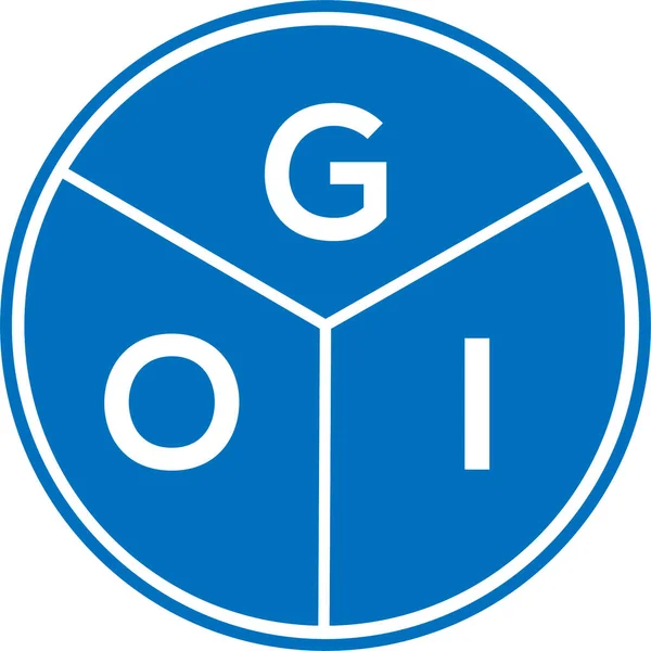 Дизайн Логотипу Goi Білому Тлі Творче Коло Goi Концепція Логотипу — стоковий вектор