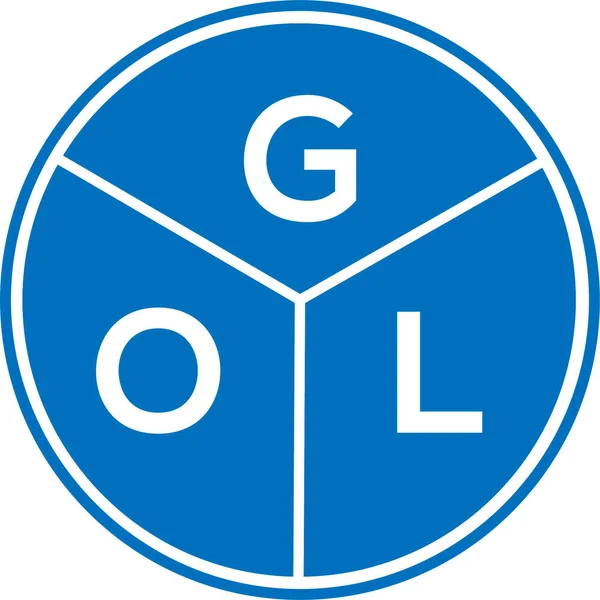 Дизайн Логотипу Літери Gol Білому Тлі Концепція Логотипу Творчого Кола — стоковий вектор