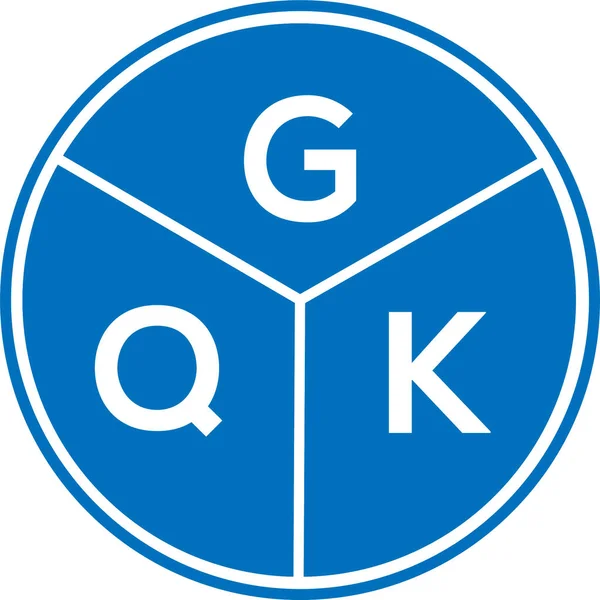 Gqk Letter Logo Ontwerp Witte Achtergrond Gqk Creatieve Cirkel Letter — Stockvector
