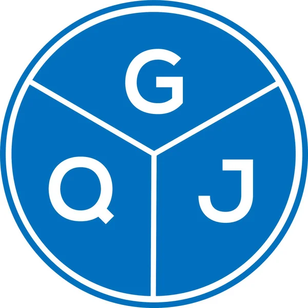 Beyaz Arka Planda Gqj Harf Logosu Tasarımı Gqj Yaratıcı Daire — Stok Vektör