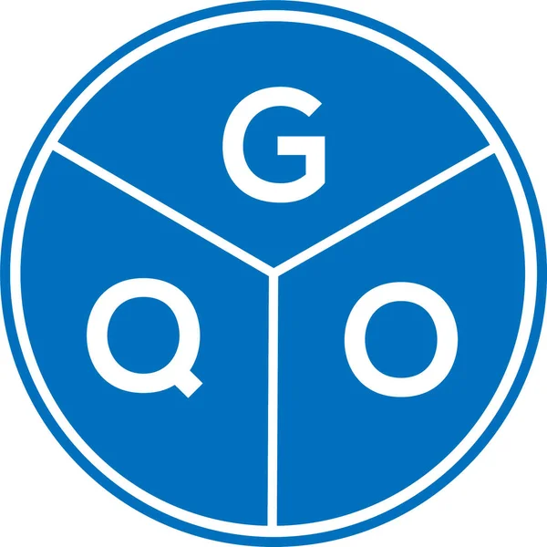 Gqo Письмо Логотип Дизайн Белом Фоне Концепция Логотипа Творческого Круга — стоковый вектор