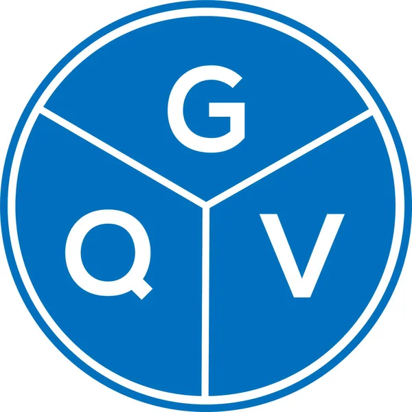Дизайн Логотипа Gqv Белом Фоне Концепция Логотипа Творческого Круга Gqv — стоковый вектор