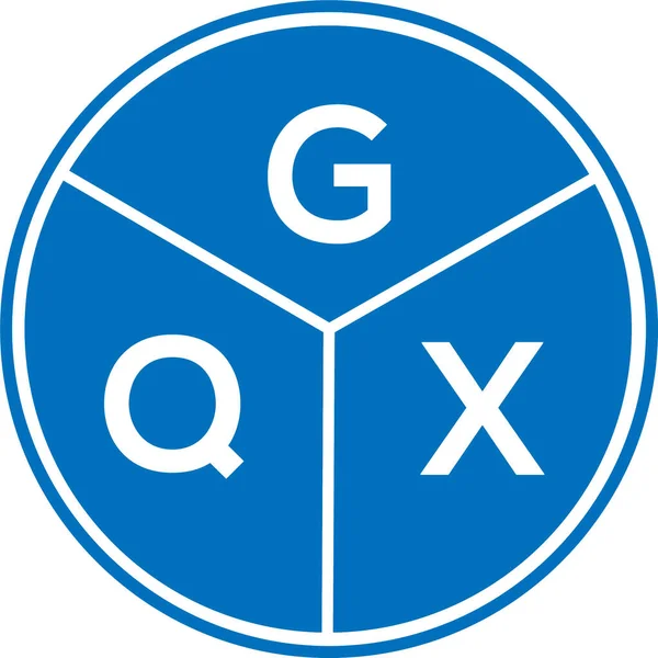 Beyaz arkaplanda GQX harf logosu tasarımı. GQX yaratıcı daire harfi logosu konsepti. GQX harf tasarımı.
