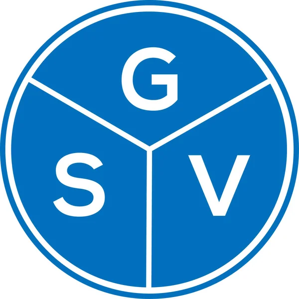 Diseño Del Logotipo Letra Gsv Sobre Fondo Blanco Concepto Logotipo — Vector de stock