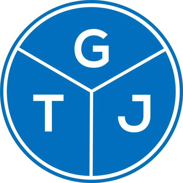 Gtj Дизайн Логотипу Білому Тлі Gtj Концепції Творчого Кола Букв — стоковий вектор