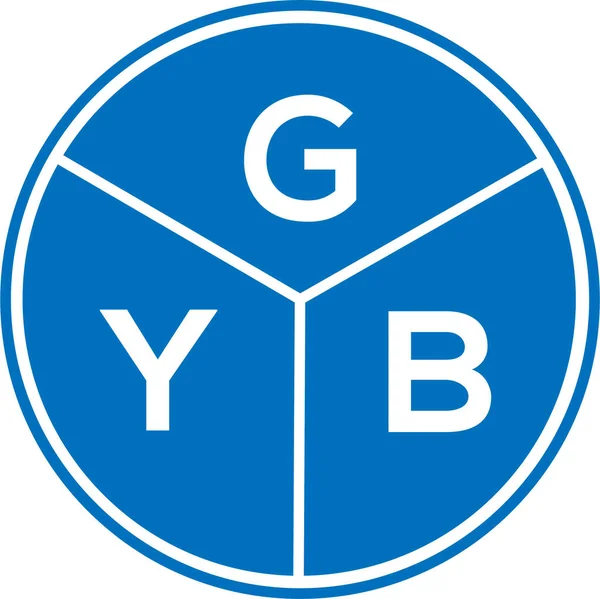 Design Logotipo Letra Gyb Fundo Branco Gyb Conceito Logotipo Carta — Vetor de Stock