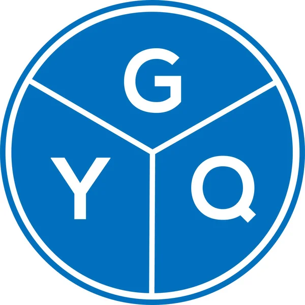Diseño Del Logotipo Letra Gyq Sobre Fondo Blanco Gyq Creativo — Vector de stock