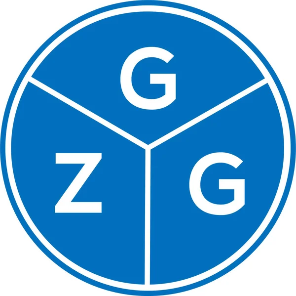 Gzg Buchstabe Logo Design Auf Weißem Hintergrund Gzg Kreativen Kreis — Stockvektor