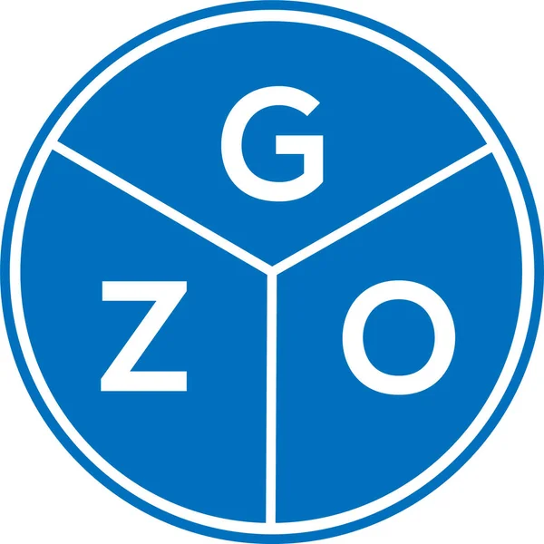 白い背景にGzoの手紙のロゴデザイン Gzoクリエイティブサークルレターロゴコンセプト Gzoレターデザイン — ストックベクタ