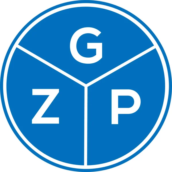 Gzp Letter Logo Design Auf Weißem Hintergrund Gzp Creative Circle — Stockvektor