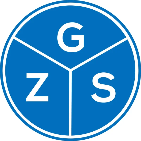 Gzs Letter Logo Design Auf Weißem Hintergrund Gzs Creative Circle — Stockvektor