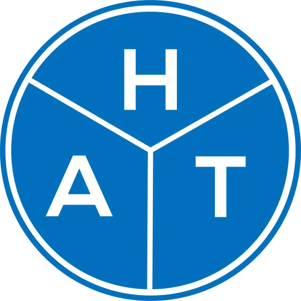 Дизайн Логотипу Літери Hat Білому Тлі Концепція Логотипу Творчого Кола — стоковий вектор