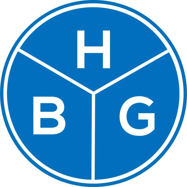 Hbg Brev Logotyp Design Vit Bakgrund Hbg Kreativa Cirkel Brev — Stock vektor