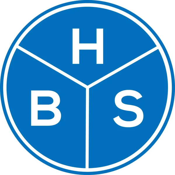 Hbs Brev Logotyp Design Vit Bakgrund Hbs Kreativa Cirkel Brev — Stock vektor