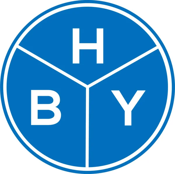Hby Bokstav Logotyp Design Vit Bakgrund Hby Kreativa Cirkel Bokstav — Stock vektor