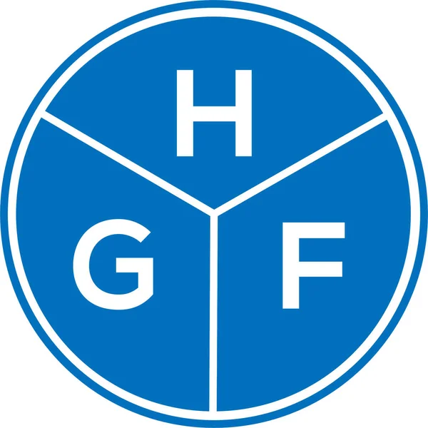 白を基調としたHgf文字ロゴデザイン Hgfクリエイティブサークルレターロゴコンセプト Hgf文字デザイン白を背景にHgf文字ロゴデザイン Hgfクリエイティブサークルレターロゴコンセプト Hgf文字デザイン Hgf Letter Logo Design White — ストックベクタ