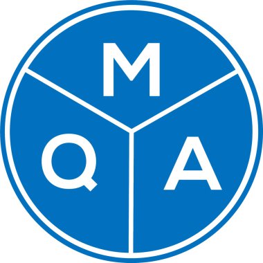 Beyaz arka planda MQA harf logosu tasarımı. MQA yaratıcı harf logosu konsepti. MQA harf tasarımı.