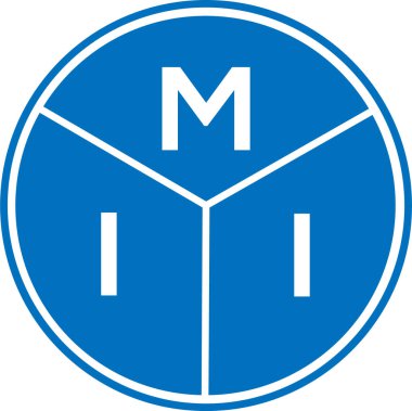 Beyaz arkaplanda MII harf logosu tasarımı. Yaratıcı harflerin baş harfleri logo konsepti. MII harf tasarımı.