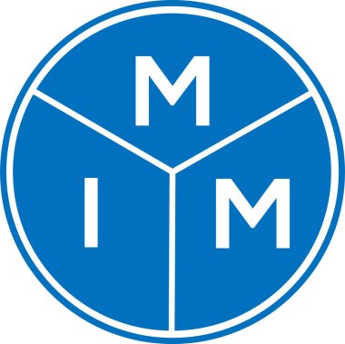Beyaz arkaplanda MIM harf logosu tasarımı. MIM yaratıcı harflerin baş harfleri logo konsepti. MIM harf tasarımı.