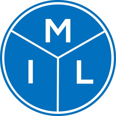 Beyaz arkaplanda MIL harf logosu tasarımı. MIL yaratıcı harflerin baş harfleri logo konsepti. MIL harf tasarımı.