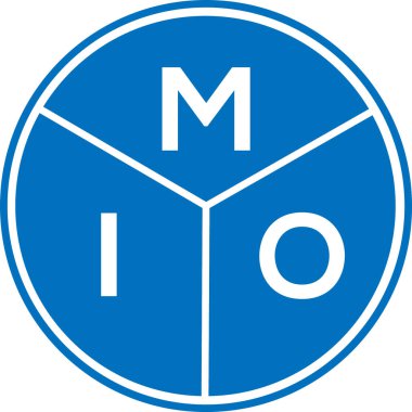 Beyaz arka planda MIO harf logosu tasarımı. MIO yaratıcı harflerin baş harfleri logo konsepti. MIO harf tasarımı.